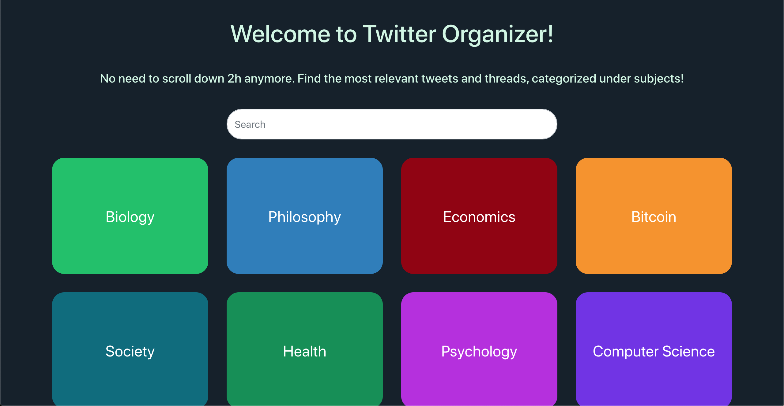 Twitter Organizer Thumbnail